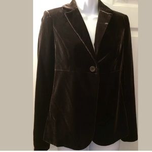 VINCE Brown Velvet Jacket Coat Blazer Soft